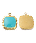 SKY BLUE (SP8889-03) (SP8889-X) 304 Stainless Steel Enamel Pendant, Square, Golden, 15x12.5x2mm (1 PC) (SP8889-X) 304 Stainless Steel Enamel Pendant, Square, Golden, 15x12.5x2mm (1 PC)