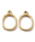 (SP8932-IGP) Ion Plating 304 Stainless Steel Pendants, Oval, Golden, 17x11mm (2 PCS) (SP8932-IGP) Ion Plating 304 Stainless Steel Pendants, Oval, Golden, 17x11mm (2 PCS)