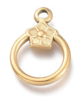 ION GOLD PLATED (SP8938-IGP) (SP8938-X) Ion Plating(IP) 304 Stainless Steel Toggle Clasps, Ring, 19x13.5mm (2 PCS) (SP8938-X) Ion Plating(IP) 304 Stainless Steel Toggle Clasps, Ring, 19x13.5mm (2 PCS)