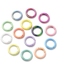 Spray Painted Alloy Spring Gate Rings, Mixed Colors, 25mm Spray Painted Alloy Spring Gate Rings, Mixed Colors, 25mm