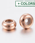 (SS8999-X) Stainless Steel Beads, with Plastic, Slider Beads, Rondelle, 6mm (4 PCS) (SS8999-X) Stainless Steel Beads, with Plastic, Slider Beads, Rondelle, 6mm (4 PCS)