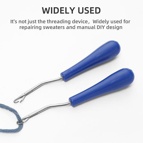 Stainless Steel Bent Latch Hook, with Plastic Handle, Crochet Needle Hook Tool for Hair Extension, Carpet Making Stainless Steel Bent Latch Hook, with Plastic Handle, Crochet Needle Hook Tool for Hair Extension, Carpet Making
