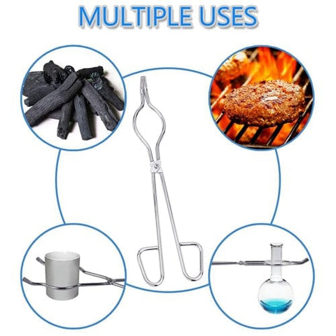 Stainless Steel Crucible Tongs, Serrated Tips Stainless Steel Crucible Tongs, Serrated Tips