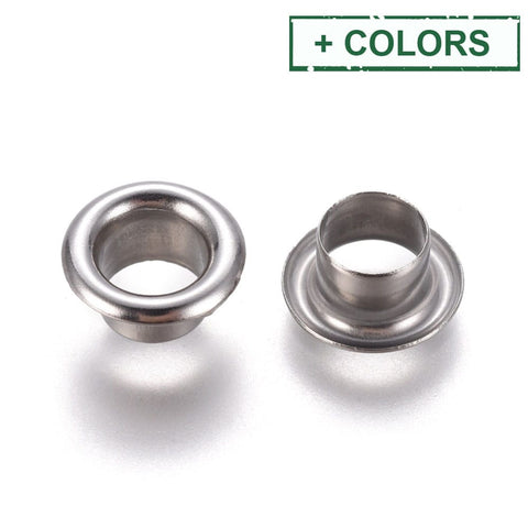 Stainless Steel Eyelet Core for Large-Hole Beads – 9 × 4mm Stainless Steel Large-Hole Bead Eyelet 9mm | BalzarCrafts