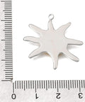 Stainless Steel Sun Pendant | Two-Tone Gold & Silver 28mm Stainless Steel Sun Pendant | Two-Tone Gold & Silver 28mm