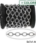 Stainless Steel Twisted Oval Link Chain 9x7x1.4mm with Oval Link Stainless Steel Twisted Oval Link Chain 9x7x1.4mm with Oval Link