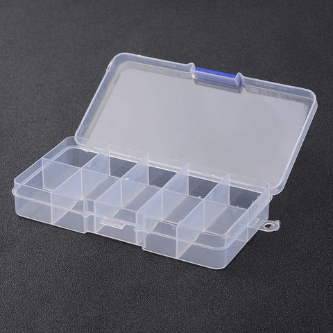 Stationary 10 Compartments Rectangle Plastic Bead Storage Containers, 68x130mm Stationary 10 Compartments Rectangle Plastic Bead Storage Containers, 68x130mm