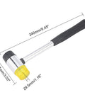 Steel Hammer, with Plastic & Rubber Hammer Head, Platinum Steel Hammer, with Plastic & Rubber Hammer Head, Platinum