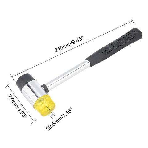 Steel Hammer, with Plastic & Rubber Hammer Head, Platinum Steel Hammer, with Plastic & Rubber Hammer Head, Platinum