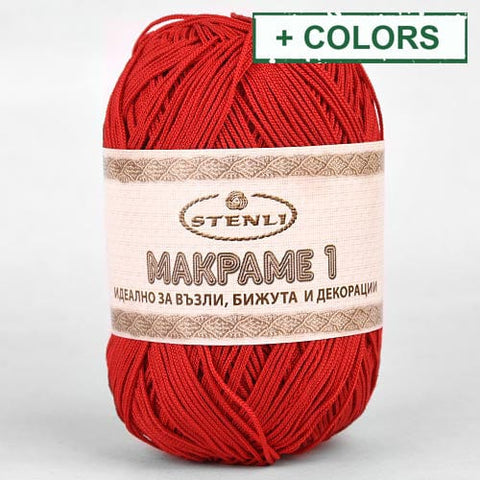 Stenli Fine Macrame Cord Yarn, 1mm Stenli Fine Macrame Cord Yarn, 1mm
