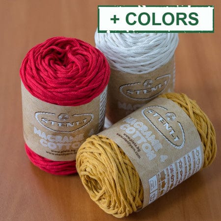 Stenli Macrame Cotton 4 mm – Strong Rope Yarn for Crafts Stenli Macrame Cotton 4 mm – Strong Rope Yarn for Crafts