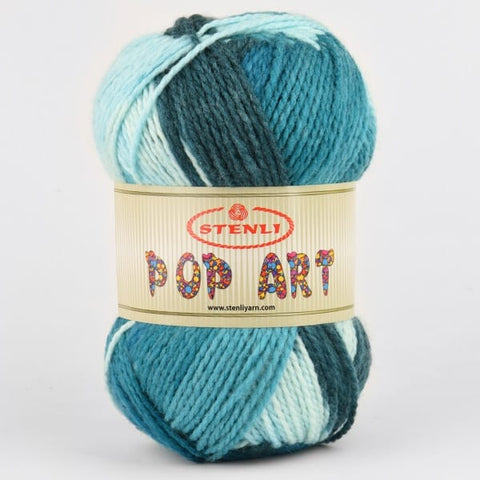 1036 Stenli Pop Art Yarn – Colourful Yarn for Knitting & Crochet, Worsted/Medium Weight Yarn Pop Art Yarn for Knitting & Crochet | BalzarCrafts Cyprus