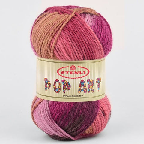 1060 Stenli Pop Art Yarn – Colourful Yarn for Knitting & Crochet, Worsted/Medium Weight Yarn Pop Art Yarn for Knitting & Crochet | BalzarCrafts Cyprus