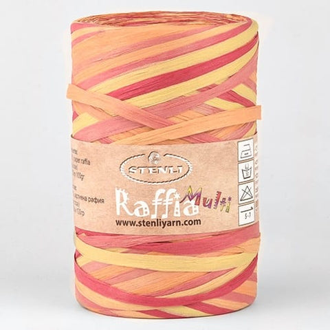 18 Stenli Raffia Multi – Multicolor Paper Yarn for Crochet, Knitting & Crafts Stenli Raffia Multi – Multicolor Paper Yarn for Crochet, Knitting & Crafts