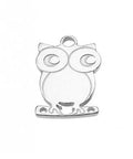 Sterling Silver 925 10mm Laser Cut Owl Charms Sterling Silver 925 10mm Laser Cut Owl Charms