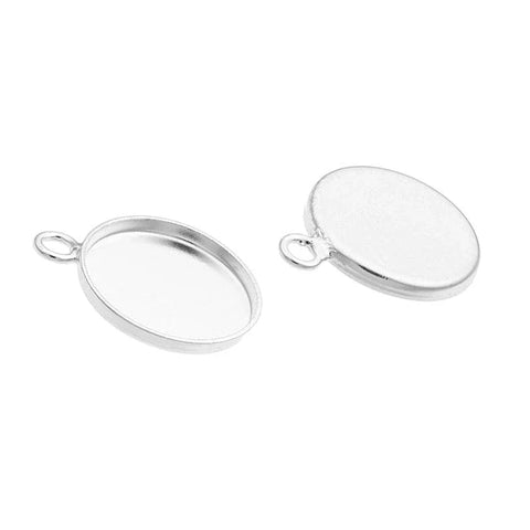 Sterling Silver 925 10mm Round Pendant Bezels with Ring | Cabochon Settings for Jewelry Sterling Silver 925 12mm Round Lobster Clasp – 2.4mm Thickness | Silver Jewelry Findings