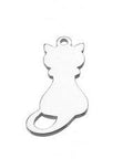 Sterling Silver 925 15mm Laser Cut Cat Charm Pendant Sterling Silver 925 15mm Laser Cut Cat Charm Pendant