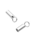 Sterling Silver 925, 2.4mm Round Cord End Caps Sterling Silver 925, 2.4mm Round Cord End Caps