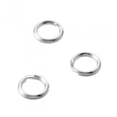 Sterling Silver 925 7mm Split Rings, Wire 1mm Sterling Silver 925 7mm Split Rings, Wire 1mm