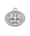 Sterling Silver 925 Rhodium Plated Celtic 15mm Cross Medals Pendant charm Sterling Silver 925 Rhodium Plated Celtic 15mm Cross Medals Pendant charm