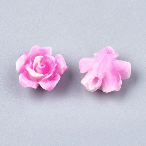 CAMELIA Synthetic Coral Beads, Dyed, Flower, Rosy Brown 12x7mm Synthetic Coral Beads, Dyed, Flower, Rosy Brown 12x7mm