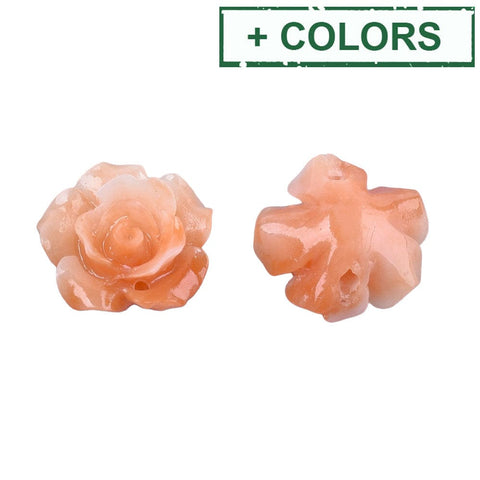 Synthetic Coral Beads, Dyed, Flower, Rosy Brown 12x7mm Synthetic Coral Beads, Dyed, Flower, Rosy Brown 12x7mm