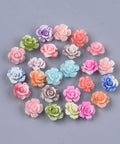 MIX (RANDOM) COLORS Synthetic Coral Beads, Dyed, Flower, Rosy Brown 12x7mm Synthetic Coral Beads, Dyed, Flower, Rosy Brown 12x7mm