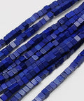 BLUE Synthetic Turquoise Bead Strands, Dyed, Cube, 4x4mm Synthetic Turquoise Beads Strands, Dyed, Cube