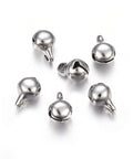 Tarnish Resistant 304 Stainless Steel Bell Charms, Stainless Steel Color Tarnish Resistant 304 Stainless Steel Bell Charms, Stainless Steel Color
