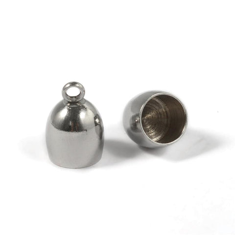 Tarnish Resistant 304 Stainless Steel Cord Ends, End Caps, 14x10mm, Hole: 8mm Tarnish Resistant 304 Stainless Steel Cord Ends, End Caps, 14x10mm, Hole: 8mm