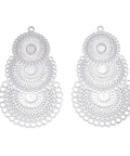Tarnish Resistant 304 Stainless Steel Filigree Pendants, Etched Metal Embellishments Tarnish Resistant 304 Stainless Steel Filigree Pendants, Etched Metal Embellishments
