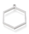HEXAGON 24x30mm Tarnish Resistant 304 Stainless Steel Open Back Bezel Pendants, For DIY UV Resin, Epoxy Resin, Tarnish Resistant 304 Stainless Steel Open Back Bezel Pendants, For DIY UV Resin, Epoxy Resin,