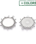 Tarnish-Resistant 304 Stainless Steel Round Cabochon Pendant Setting Tarnish-Resistant 304 Stainless Steel Round Cabochon Pendant Setting