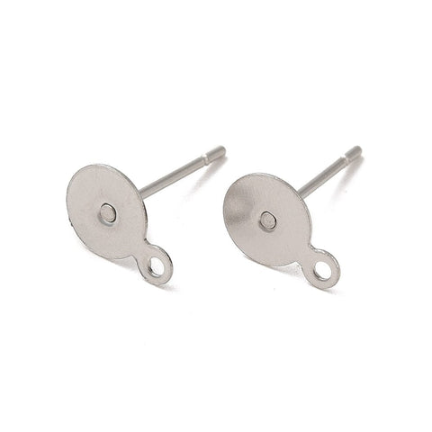 Tarnish Resistant 304 Stainless Steel Stud Earring Findings Tarnish Resistant 304 Stainless Steel Stud Earring Findings