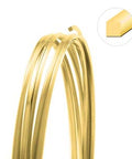 Tarnish Resistant Medium Temper 21 gauge Square Wire -Gold Color Tarnish Resistant Medium Temper 21 gauge Square Wire -Gold Color