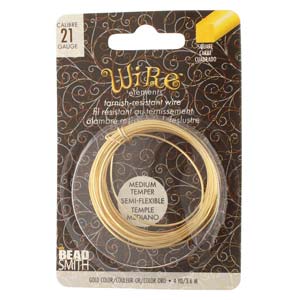 Tarnish Resistant Medium Temper 21 gauge Square Wire -Gold Color Tarnish Resistant Medium Temper 21 gauge Square Wire -Gold Color