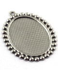Tarnish Resistant Pendant Cabochon Settings, 304 Stainless Steel, Oval,  27.5x19.5mm Tarnish Resistant Pendant Cabochon Settings, 304 Stainless Steel, Oval,  27.5x19.5mm