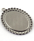 Tarnish Resistant Pendant Cabochon Settings, 304 Stainless Steel, Oval,  27.5x19.5mm Tarnish Resistant Pendant Cabochon Settings, 304 Stainless Steel, Oval,  27.5x19.5mm