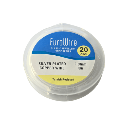 0.8mm / 6 meters Tarnish resistant Silver Plated Copper Wire for Jewellery & Crafts Tarnish resistant Silver Plated Copper Wire for Jewellery & Crafts