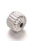Tarnish-Resistant Stainless Steel Corrugated Lantern Beads – 8mm Stainless Steel Corrugated Lantern Beads 8mm | BalzarCrafts