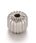 Tarnish-Resistant Stainless Steel Corrugated Lantern Beads – 8mm Stainless Steel Corrugated Lantern Beads 8mm | BalzarCrafts