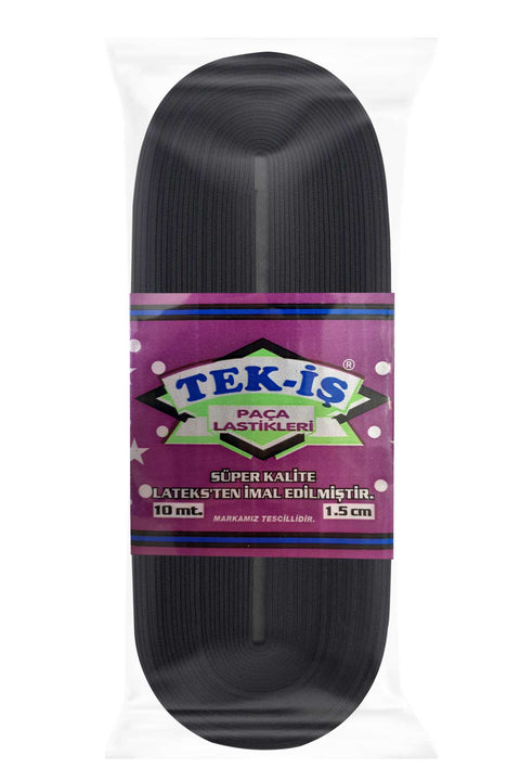 BLACK Tekis Woven Elastic Tape 15mm x 10m – Durable Sewing Elastic Tekis Woven Elastic Tape 15mm x 10m – Durable Sewing Elastic
