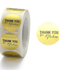 GOLD (THANK YOU FOR YOUR PURCHASE) Thank You Stickers, 25mm Thank You Stickers, 25mm