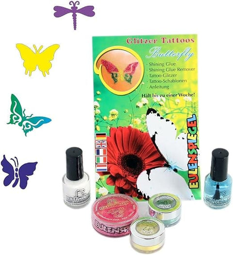 BUTTERFLY Themed Glitter Tattoo Kit Themed Glitter Tattoo Kit