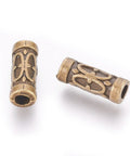 ANTIQUE BRONZE Tibetan Silver Beads, Tube, Antique Silver/Bronze 13mm Tibetan Silver Beads, Tube, Antique Silver about 5mm in diameter, 13mm long, hole: 3mm