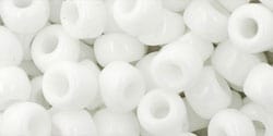 OPAQUE WHITE TOHO Round Seed Beads 3/0 5.5mm Japanese Glass Beads TOHO Round Seed Beads 3/0 5.5mm Japanese Glass Beads