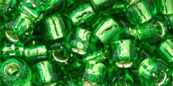 SILVER LINED PERIDOT TOHO Round Seed Beads 3/0 5.5mm Japanese Glass Beads TOHO Round Seed Beads 3/0 5.5mm Japanese Glass Beads