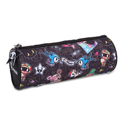 TOKI - Pencil Case Round Black 23x8x8 TOKI - Pencil Case Round Black 23x8x8