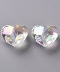 Transparent Acrylic Beads, AB Color Plated, Heart, Clear AB 16x19.5mm Transparent Acrylic Beads, AB Color Plated, Heart, Clear AB 16x19.5mm