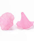 PEARL PINK Transparent Acrylic Beads, Calla Lily, Frosted, Dyed about 35mm wide Transparent Acrylic Beads, Calla Lily, Frosted, Clear, Dyed about 35mm wide, 41mm long, 35mm thick, hole: 3mm